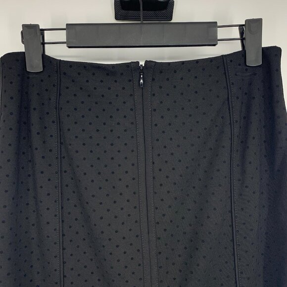 White House Black Market Skirt Black Polka Dot Pencil Straight - Picture 5 of 9